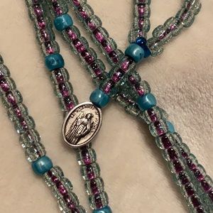 20 Decade Rosary • Sparkle Resin Beads • Guadalupe